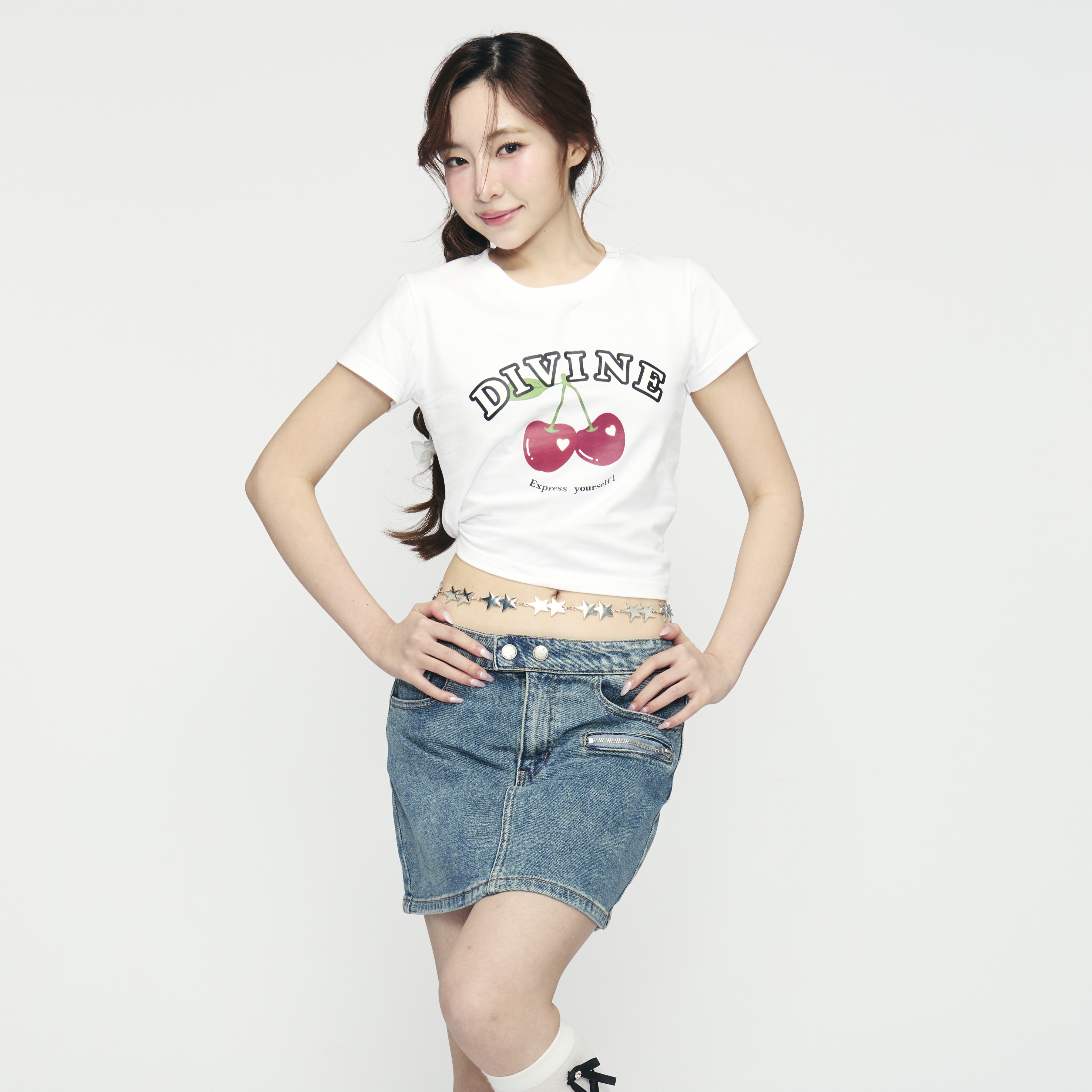 EXPRESS YOURSELF BABY TEE (WHITE)