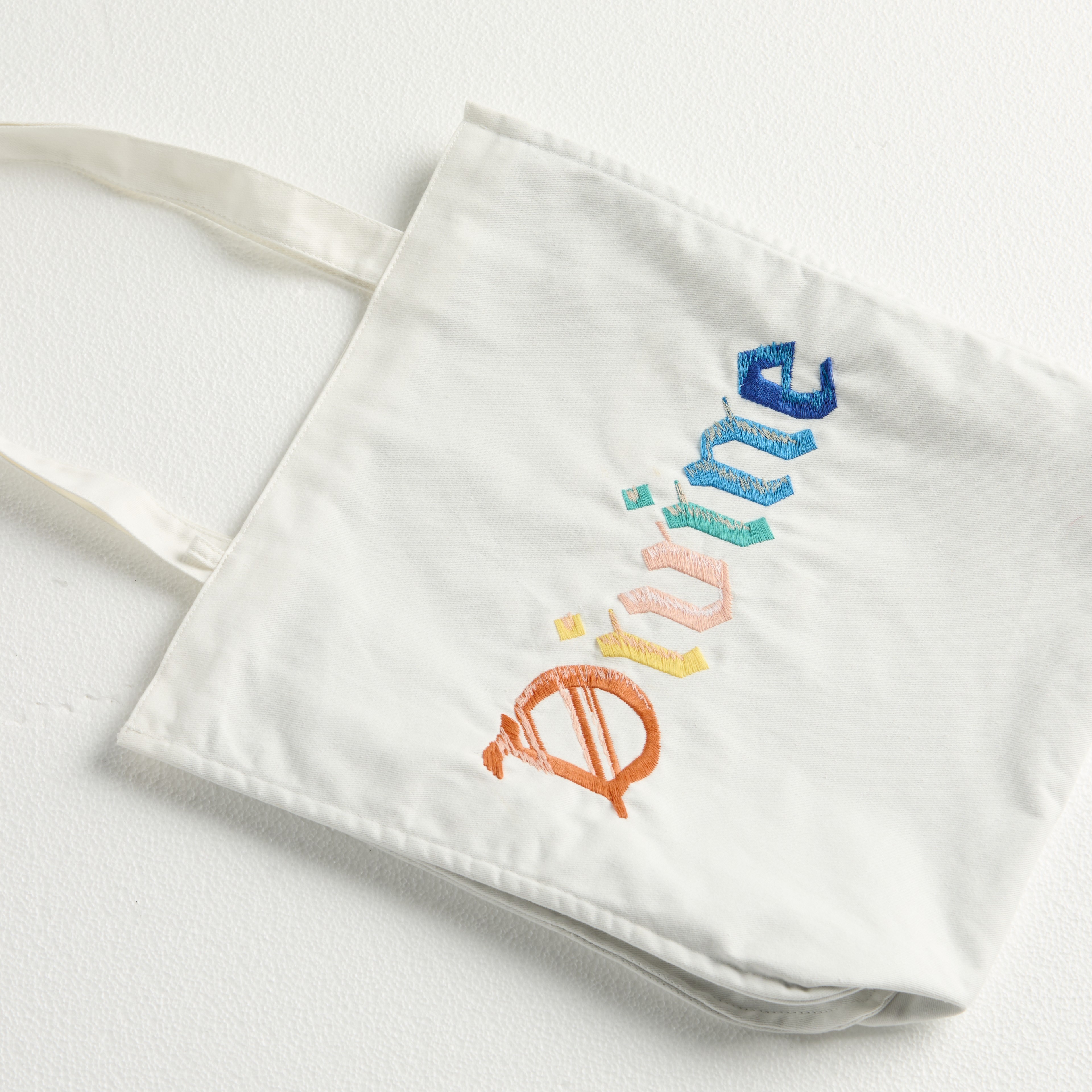 EXPRESS YOURSELF TOTE BAG (WHITE & DENIM)