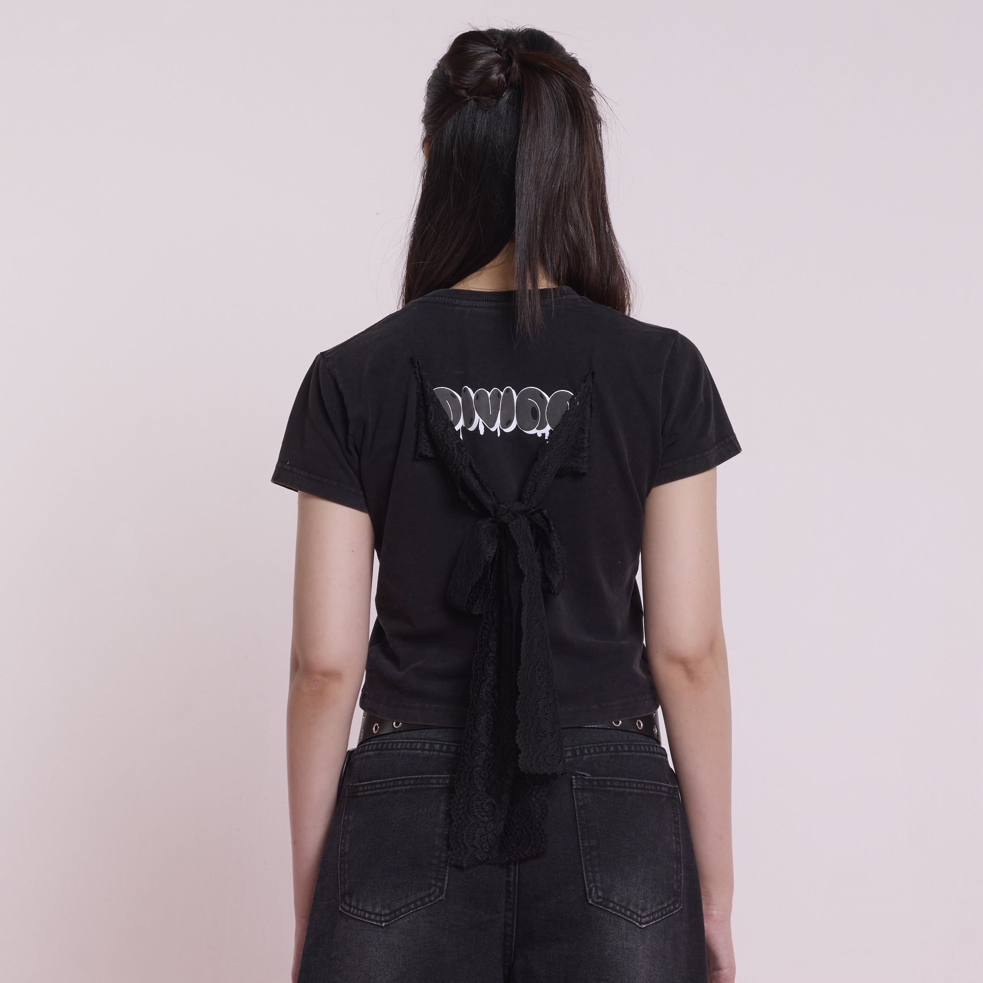 PLEASE DISTURB BABY TEE (FADE BLACK)