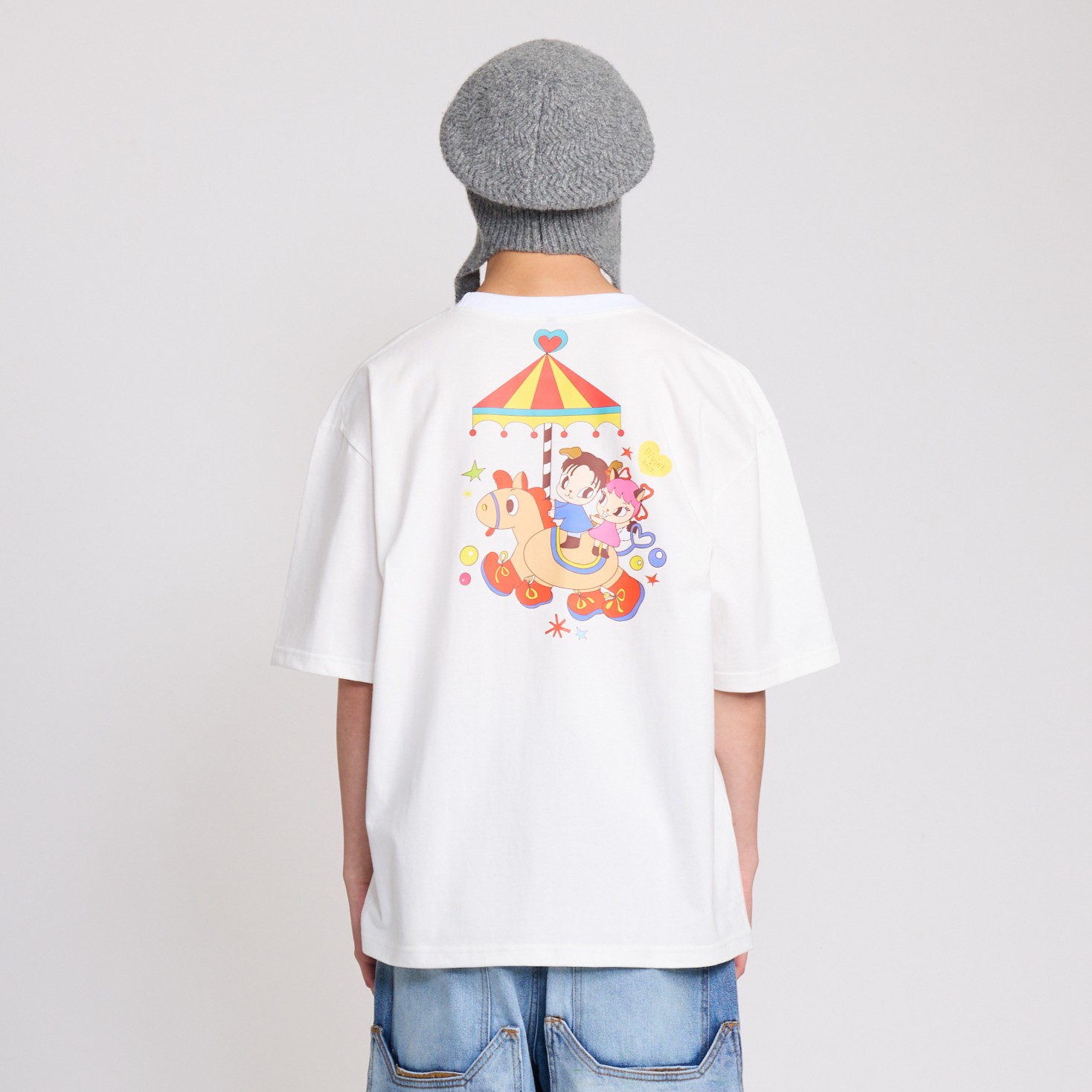 DIVINExANO OVERSIZED TEE (WHITE)
