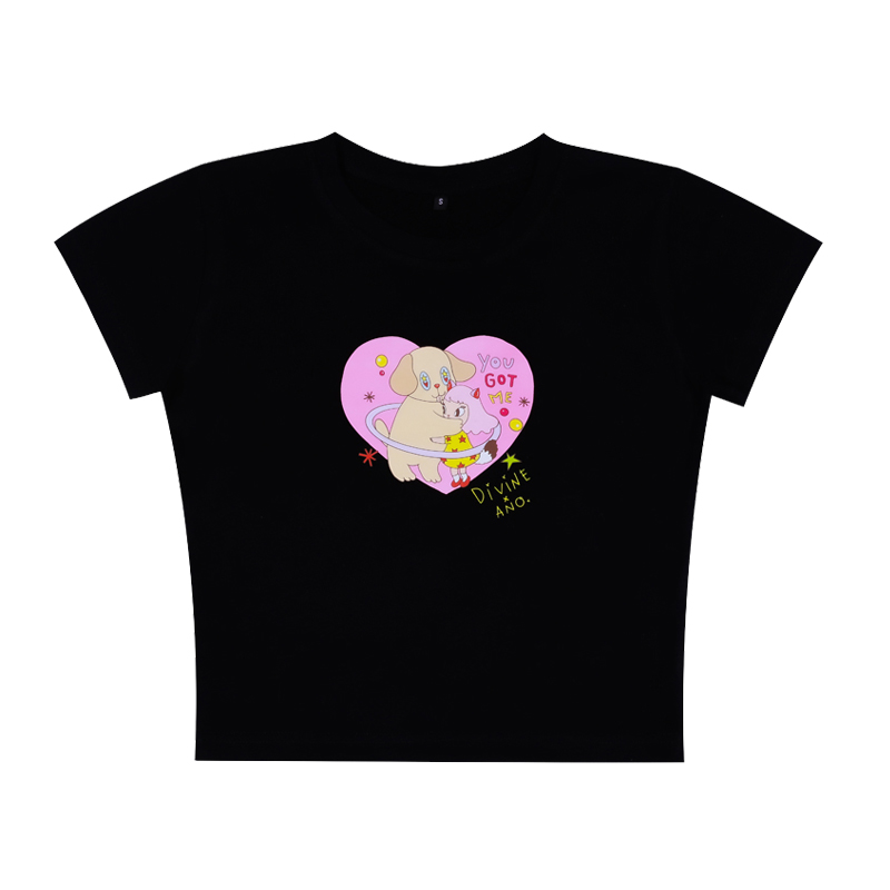 DIVINExANO BABY TEE (BLACK)