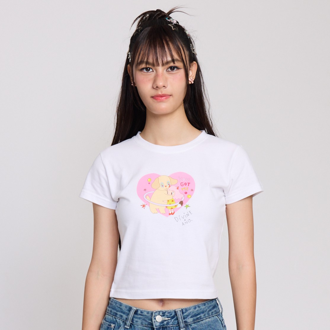 DIVINExANO BABY TEE (WHITE)