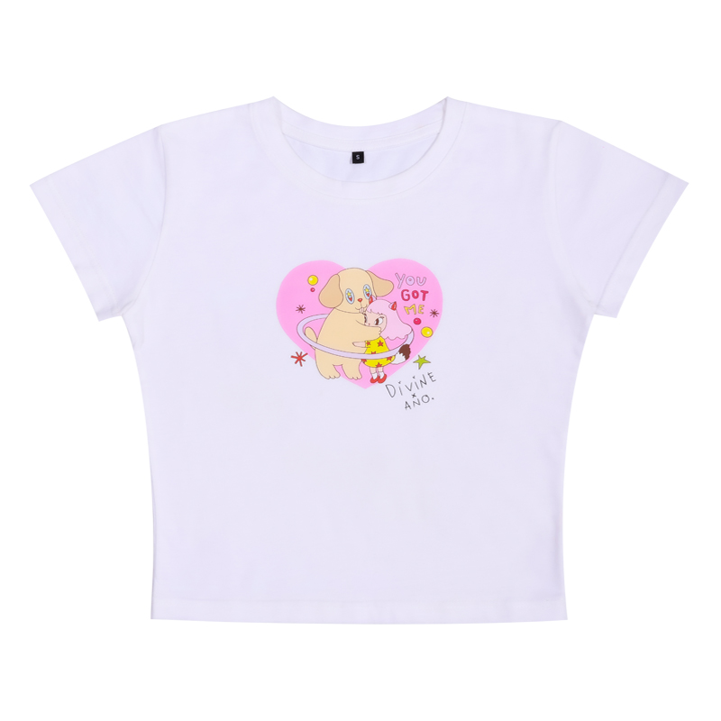 DIVINExANO BABY TEE (WHITE)