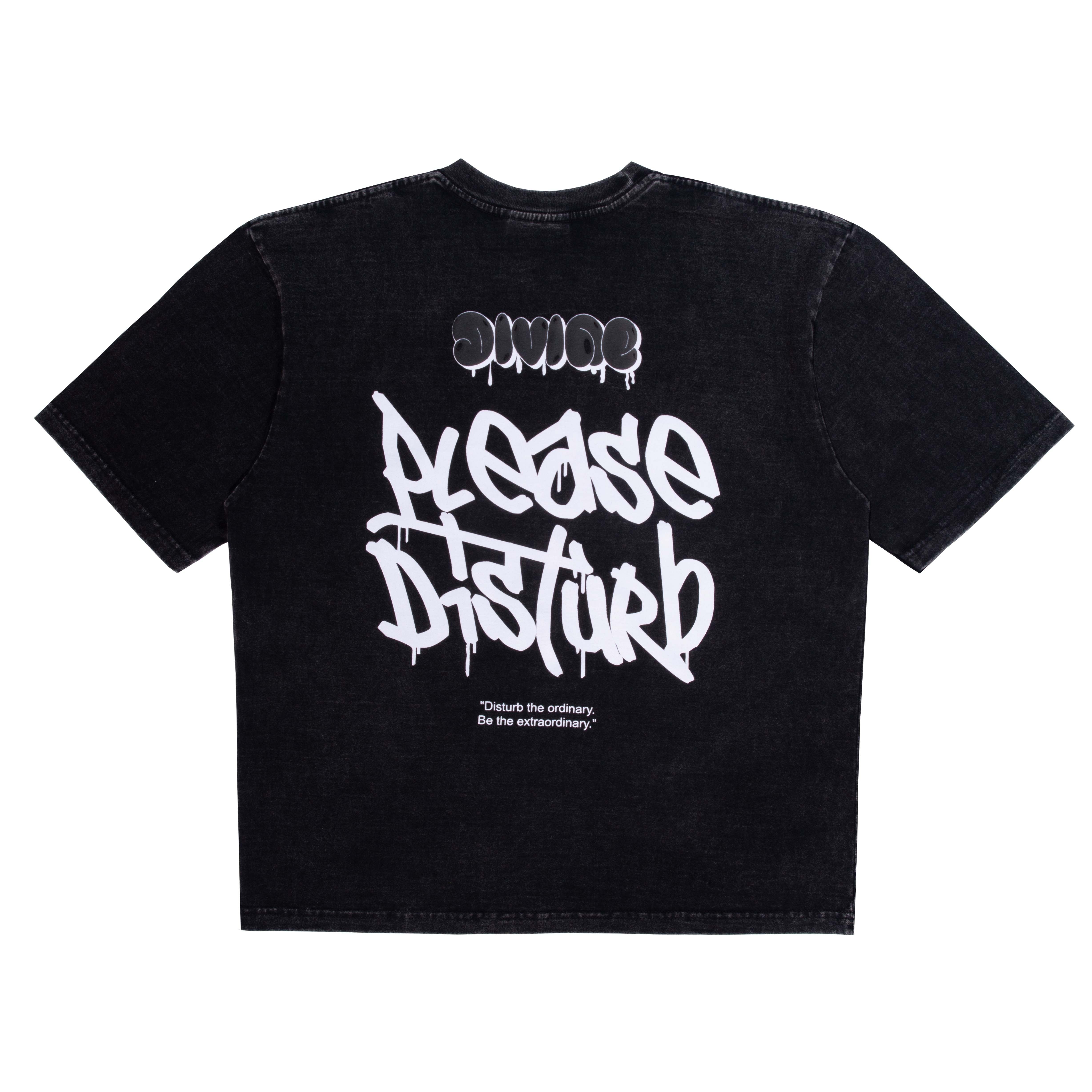 PLEASE DISTURB OVERSIZED TEE (FADE BLACK)