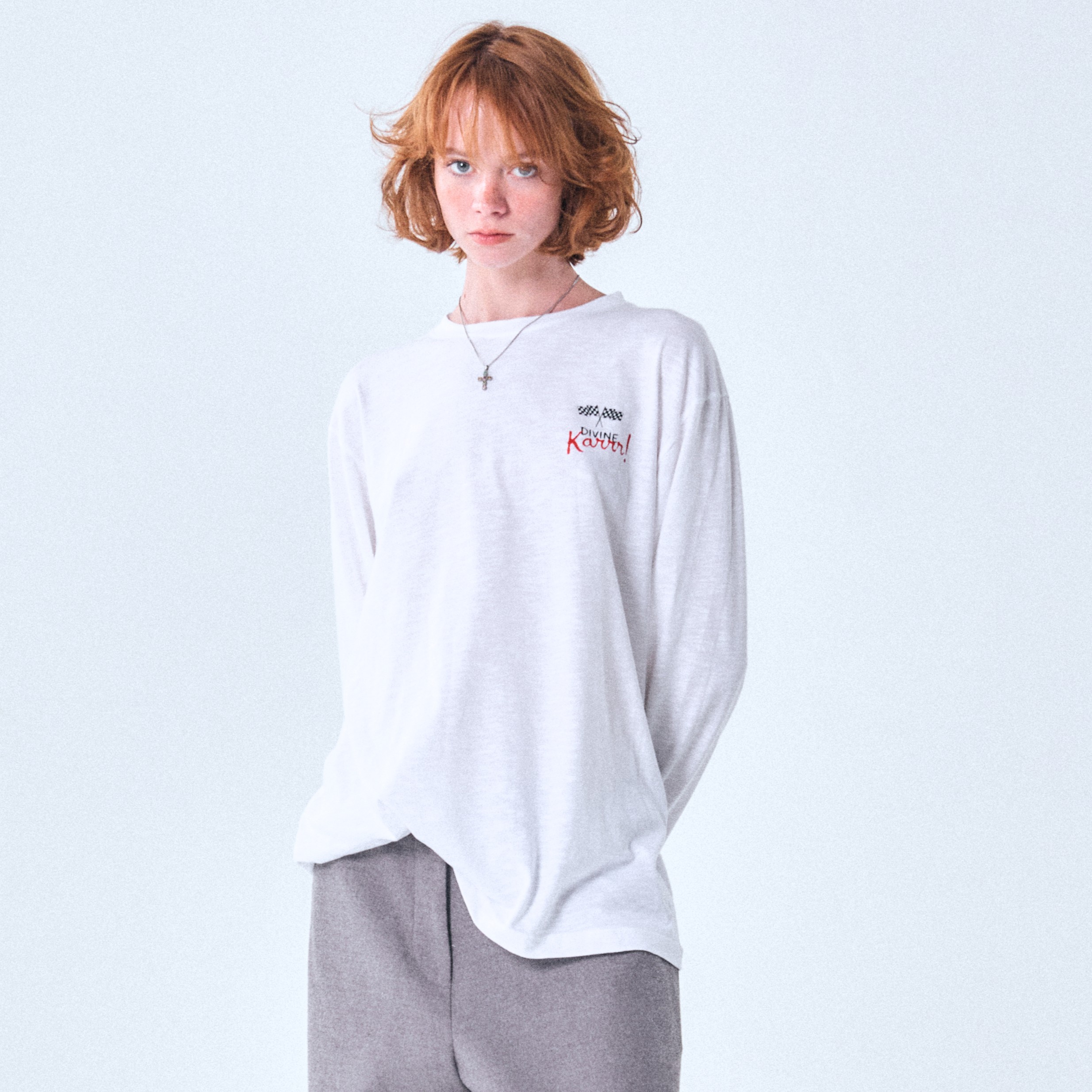 KARRR LONG SLEEVE TEE (WHITE)